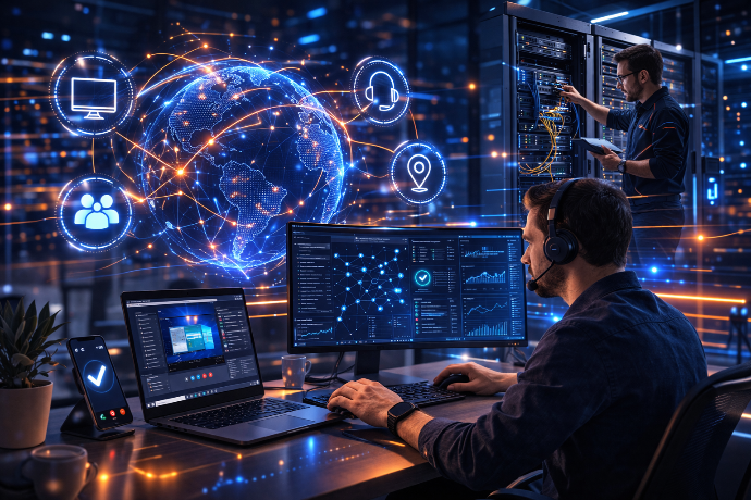 Soporte técnico remoto y presencial en redes informáticas