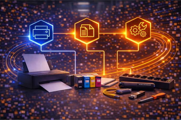 Accesorios y suministros informáticos para empresas