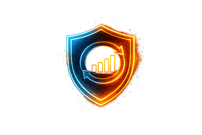 Icono de continuidad tecnológica y estabilidad operativa