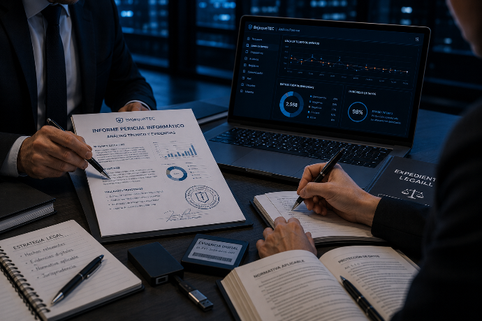 Elaboración de informes periciales informáticos y documentación técnica certificada