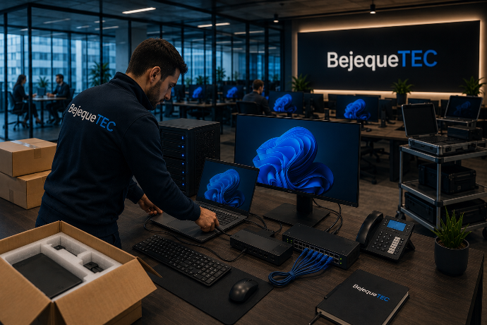     Instalación y configuración profesional de equipos informáticos para empresas con soporte técnico BejequeTEC